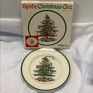 Spode Christmas Tree Tidbit Tray - flaw